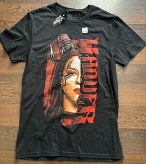 WWE Authentic Stephanie Vaquer Split Face Black T-Shirt S C:34”L27”
